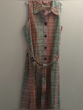 kate spade NWT Button-Down Trench Shirtdress in Rainbow Plaid XXL NWT